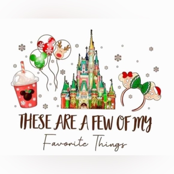 Disney Tops Favorite Things Disney Christmas Iron On Transfer